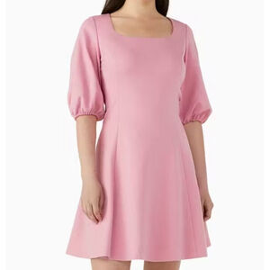 NWT Kate Spade Womens Size XL Ponte Puff Sleeve Dress Dark Pink Sugar Swifty